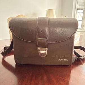 Vintage Marsland Shoulder Strap Camera Bag Brown Leather